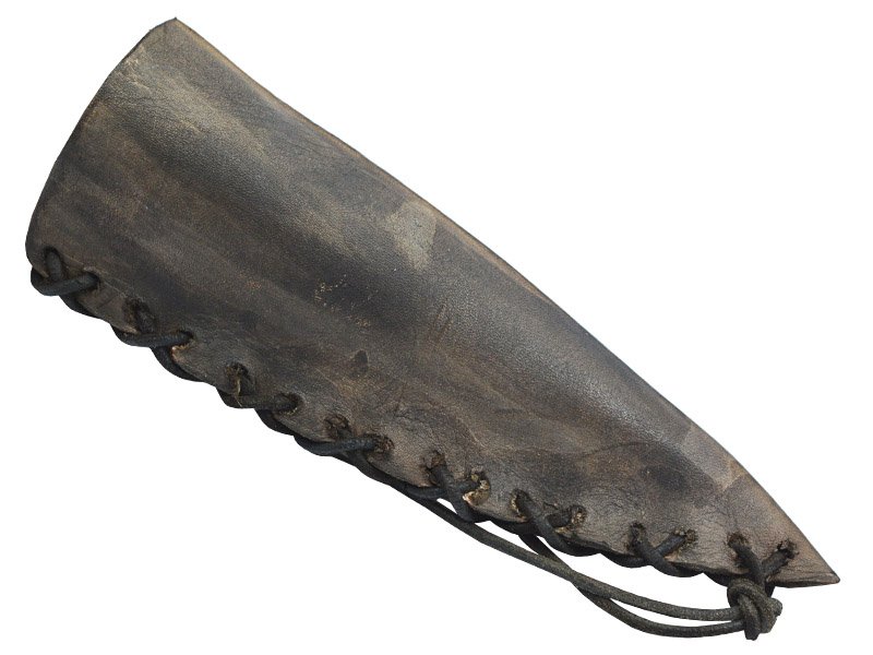 Faca para colecionador em Obsidiana negra. Empunhadura em chifre de cervo, 37 cm