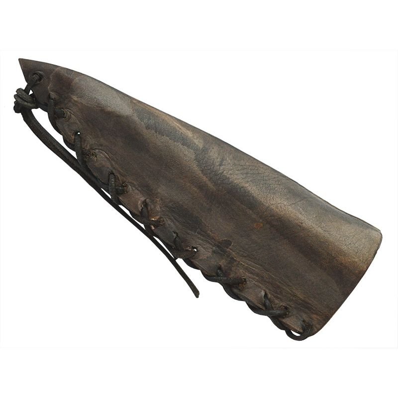 Faca para colecionador em Obsidiana negra. Empunhadura em chifre de cervo, 37 cm