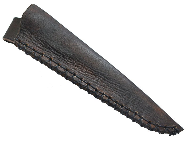 Faca para churrasco para colecionador em aço inox integral. Empunhadura em chifre de cervo, 34 cm