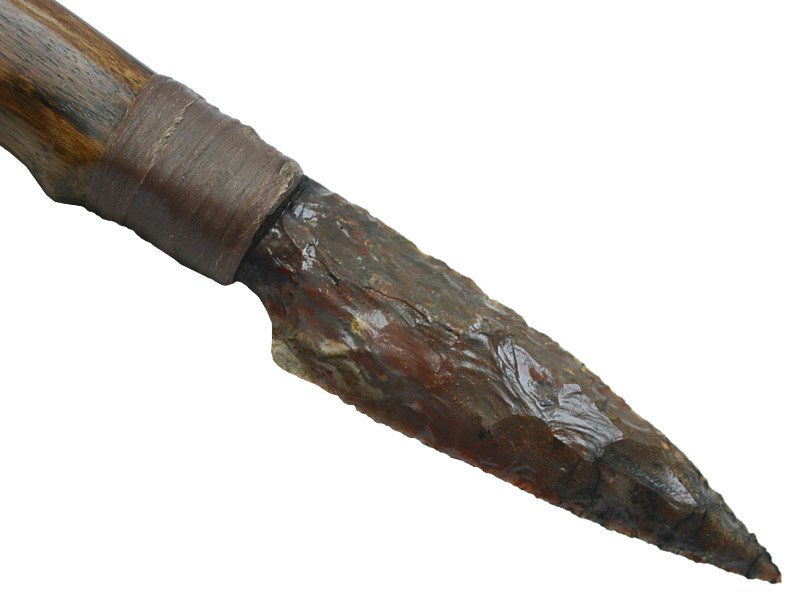 Faca para colecionador em Obsidiana. Empunhadura em uva do japão estabilizada, 26 cm