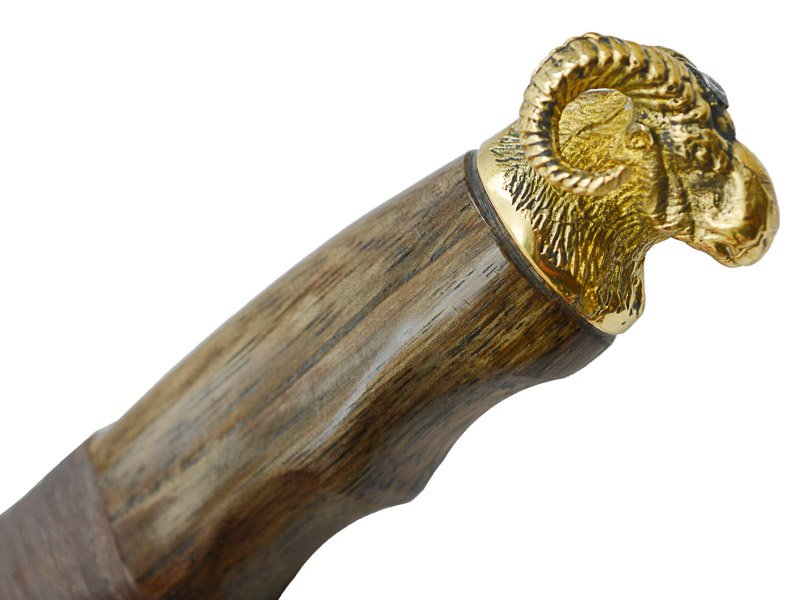 Faca para colecionador em Obsidiana. Empunhadura em uva do japão estabilizada, 26 cm