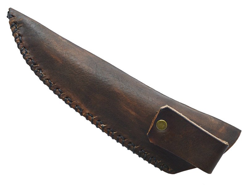 Faca para colecionador em Obsidiana. Empunhadura em chifre de cervo, 27 cm