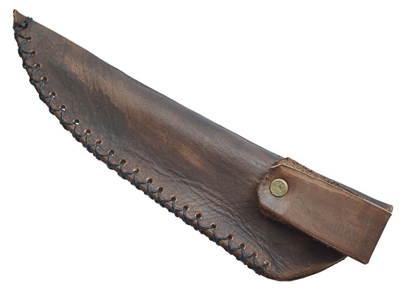 Faca para colecionador em Obsidiana. Empunhadura em chifre de cervo, 21 cm