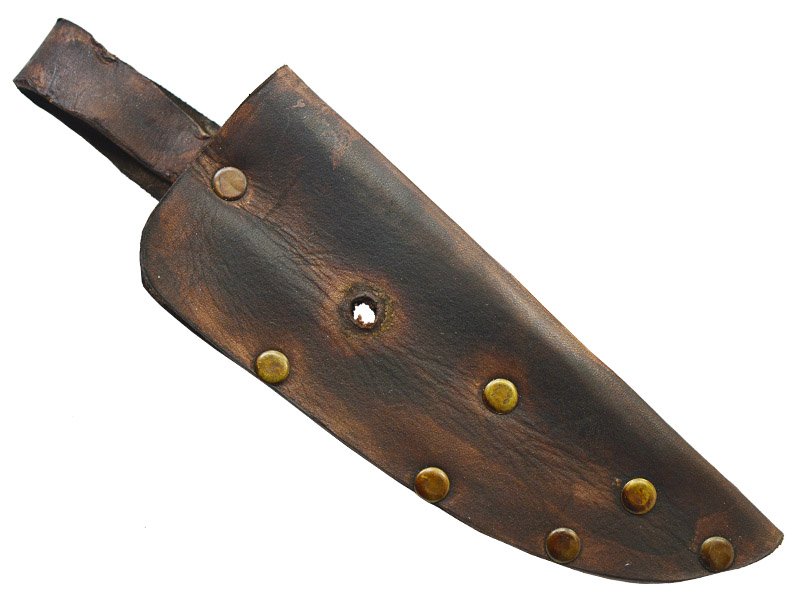 Adelar Filippon Conjunto de faca e garfo para colecionador em aço damasco. Empunhadura em chifre de veado De Roe, 31 cm