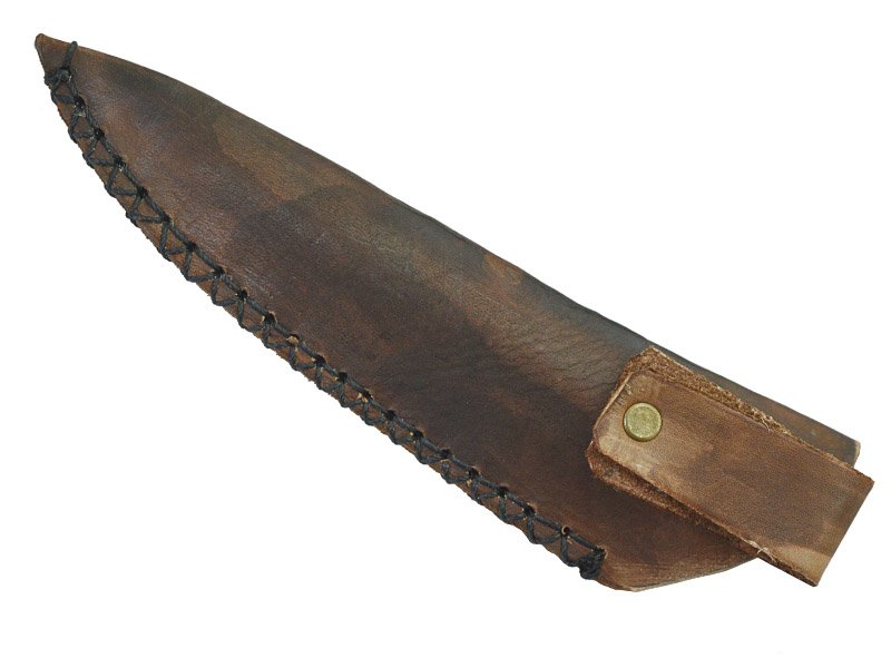 Faca para colecionador em Obsidiana. Empunhadura em chifre de cervo, 26 cm