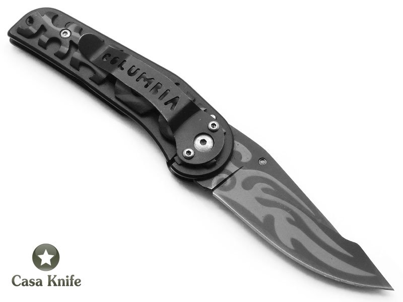 Columbia canivete para colecionador em aço inoxidável 420 com empunhadura em aço 16 cm