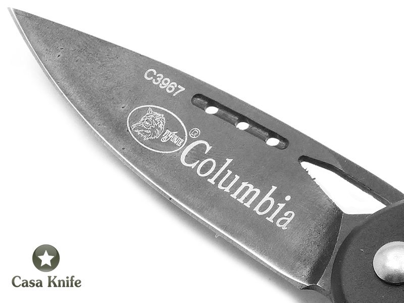 Columbia canivete para colecionador em aço inoxidável 420 com empunhadura em aço 16 cm