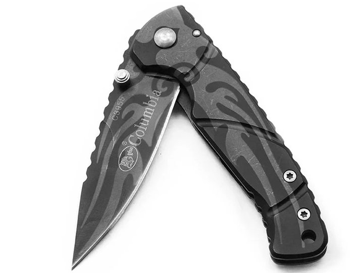 Columbia canivete para colecionador em aço inoxidável 420 com empunhadura em aço 16 cm