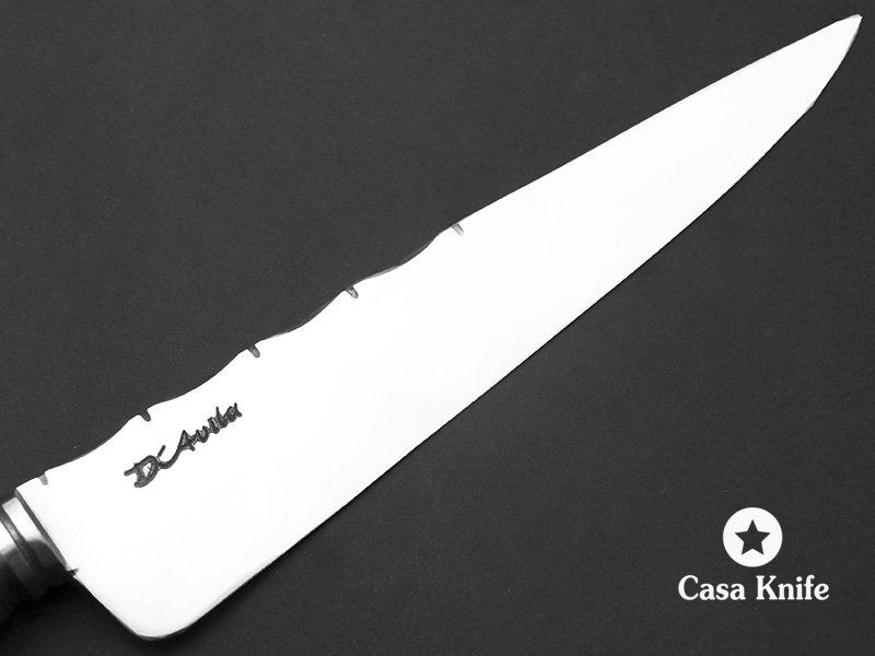 Cutelaria D Avila faca estilo sorocaba para colecionador forjada em aço carbono com empunhadura em madeira de guajuvira 28 cm