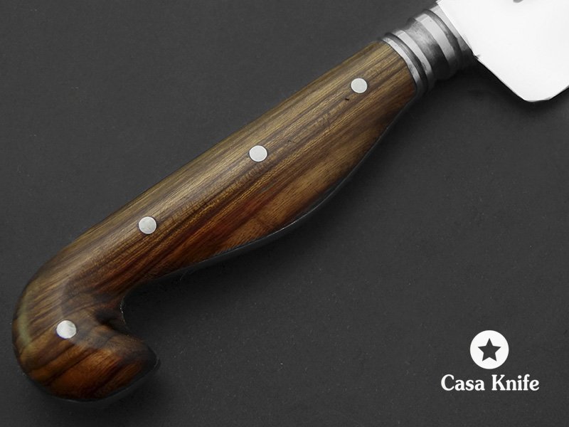 Cutelaria D Avila faca estilo sorocaba para colecionador forjada em aço carbono com empunhadura em madeira de guajuvira 28 cm