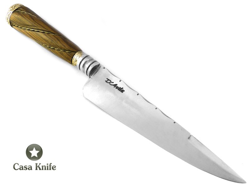 Cutelaria D Avila Faca para colecionador em aço carbono com empunhadura em madeira de guajuvira 27 cm