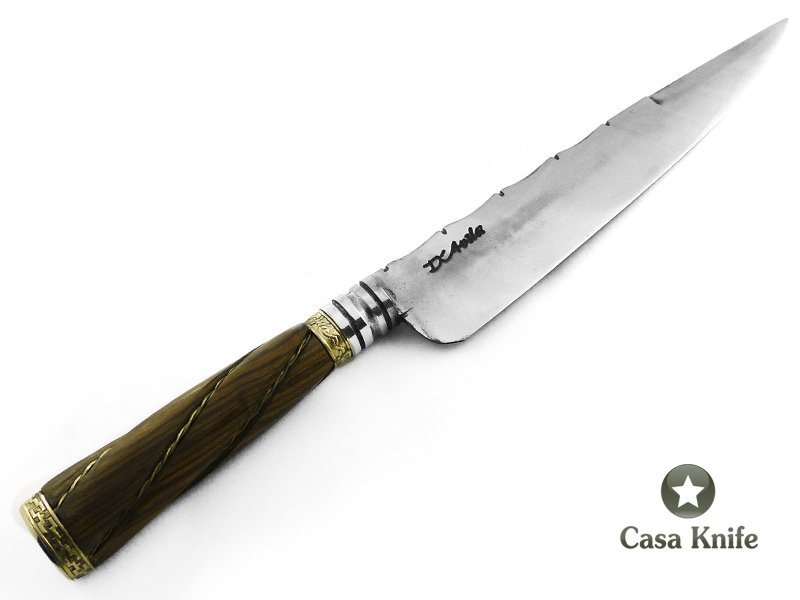 Cutelaria D Avila Faca para colecionador em aço carbono com empunhadura em madeira de guajuvira 27 cm