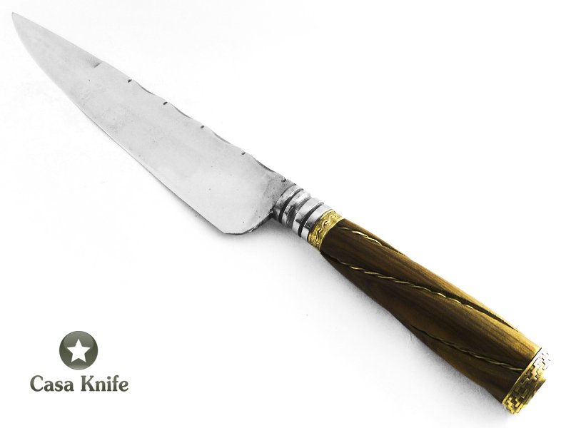 Cutelaria D Avila Faca para colecionador em aço carbono com empunhadura em madeira de guajuvira 27 cm