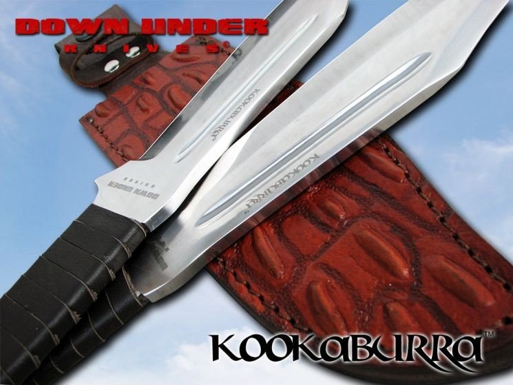 Down Under - Faca The Kookaburra conjunto 2 lâminas e bainha