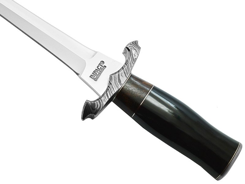 Espada longa para colecionador em aço D2. Empunhadura chifre de búfalo, 49 cm