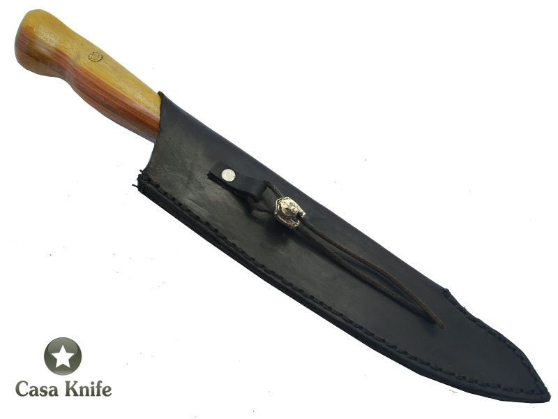 Magnifica faca Santoku para colecionador forjada em aço damasco VG10, com 67 camadas, Empunhadura em Madeira Jacarandá, 36 cm