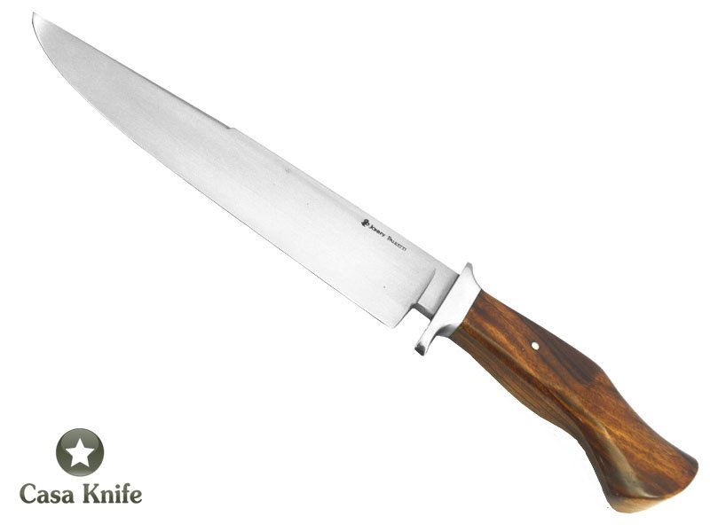 Johny Pauleto , Faca Bowie para colecionador forjada em aço 5160, com Empunhadura em Pau-Ferro gaúcho, 39 cm