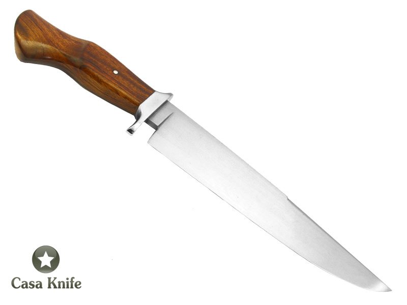 Johny Pauleto , Faca Bowie para colecionador forjada em aço 5160, com Empunhadura em Pau-Ferro gaúcho, 39 cm