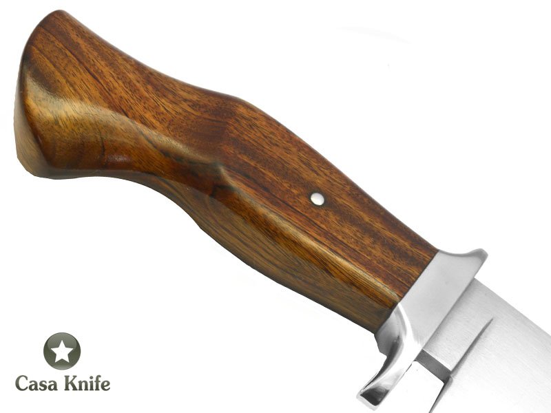 Johny Pauleto , Faca Bowie para colecionador forjada em aço 5160, com Empunhadura em Pau-Ferro gaúcho, 39 cm