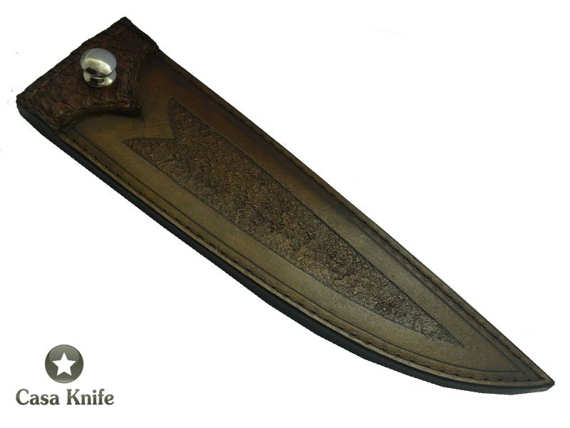 Johny Pauleto , Faca Bowie para colecionador forjada em aço 5160, com Empunhadura em Pau-Ferro gaúcho, 39 cm