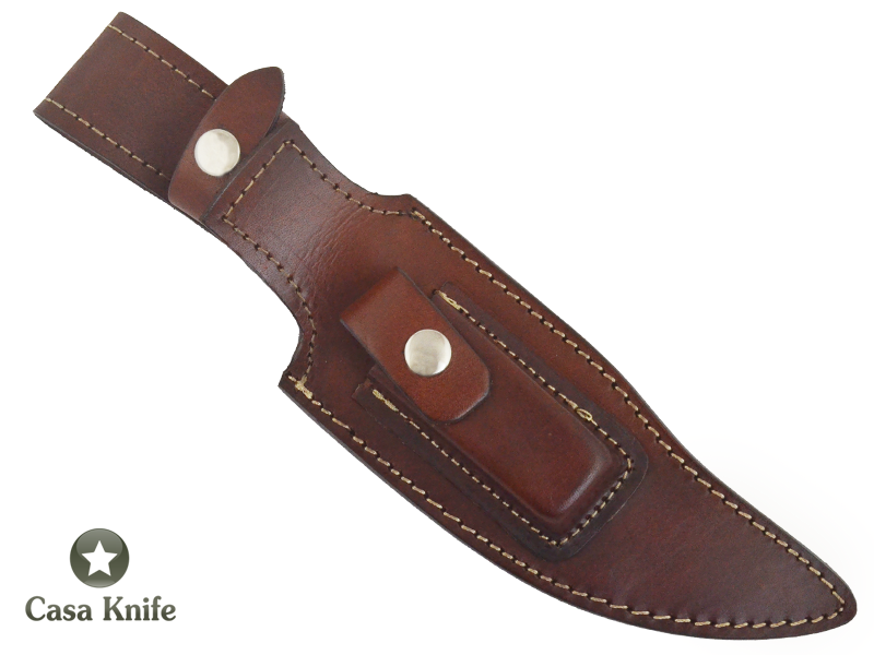 Faca Bowie Full Tang Tubarão, para colecionador forjado em aço D2. Empunhadura em Chifre de Carneiro, 32 cm