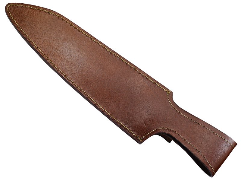 Faca bowie para colecionador em aço cirúrgico. Empunhadura em osso de boi tingido, 36 mm