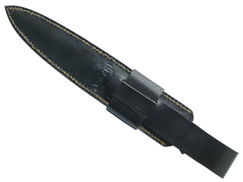 Faca bowie para colecionador em aço D2. Empunhadura chifre de búfalo e jacarandá, 45 cm