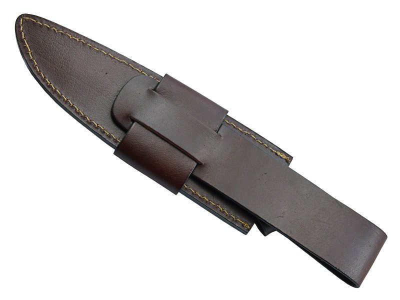 Faca bowie para colecionador em aço D2. Empunhadura em jacarandá da Bahia, 39 cm,