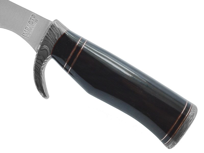Faca bowie longa para colecionador em aço D2. Empunhadura chifre de búfalo, 54 cm