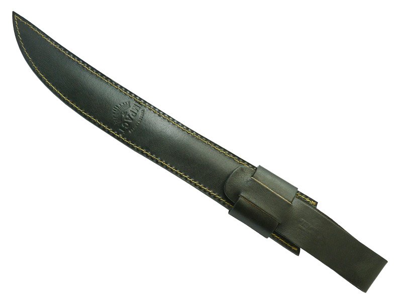 Faca bowie longa para colecionador em aço D2. Empunhadura chifre de búfalo, 54 cm