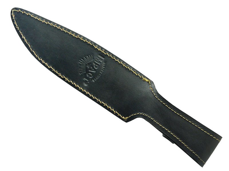 Faca bowie para colecionador forjada em aço D2. Empunhadura em madeira de nogueira, 37 cm
