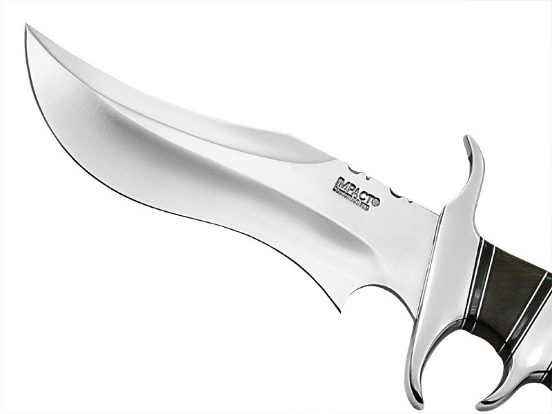 Faca bowie para colecionador forjada em aço D2. Empunhadura Jacarandá da Bahia, 34 cm