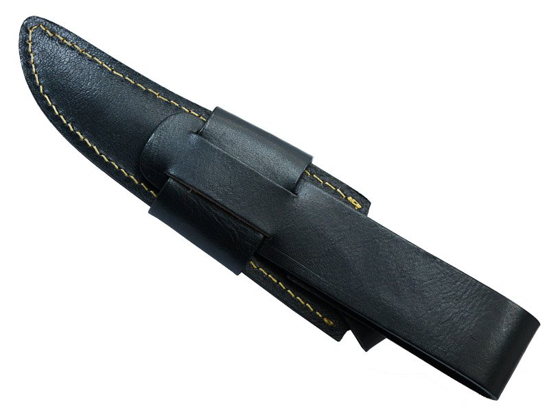 Faca bowie para colecionador forjada em aço D2. Empunhadura osso de búfalo, 34 cm