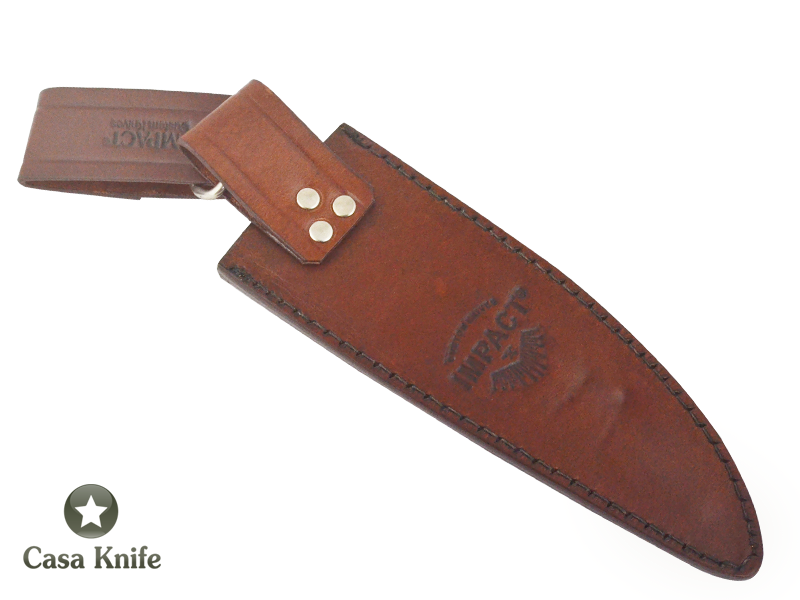 Faca Bowie para colecionador forjada em Aço Damasco. Empunhadura em Chifre de Boi, 32 cm.