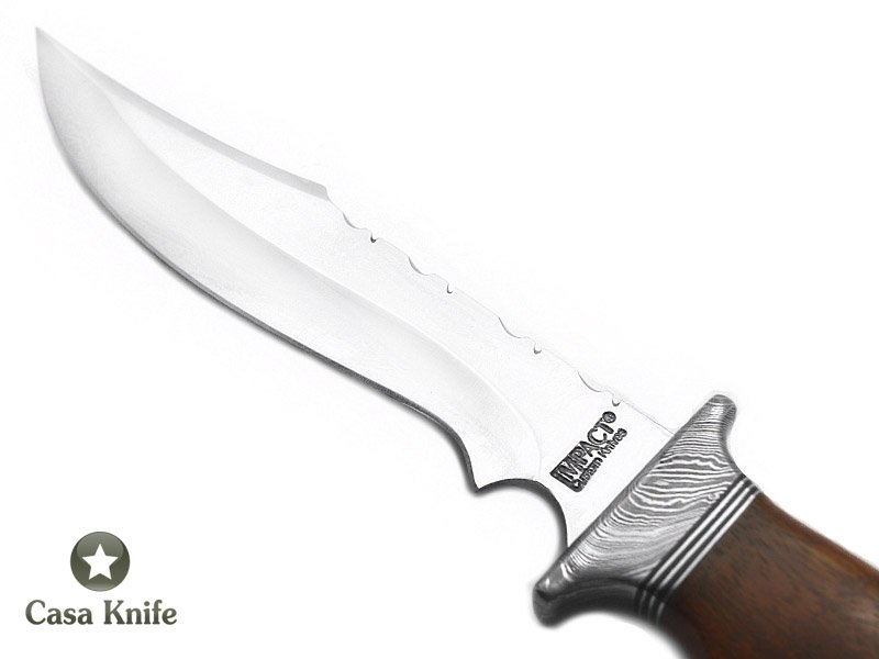 Impact Faca para colecionador forjada em aço D2 com empunhadura em radica de imbuia 37 cm
