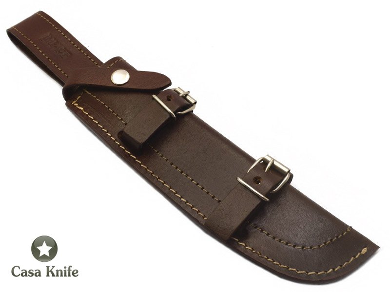 Impact Faca para colecionador forjada em aço D2 com empunhadura em radica de imbuia 37 cm