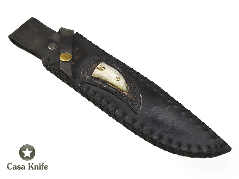 Adelar Filippon faca para colecionador forjado em aço 1070. Empunhadura em Casco de Cavalo, 33 cm