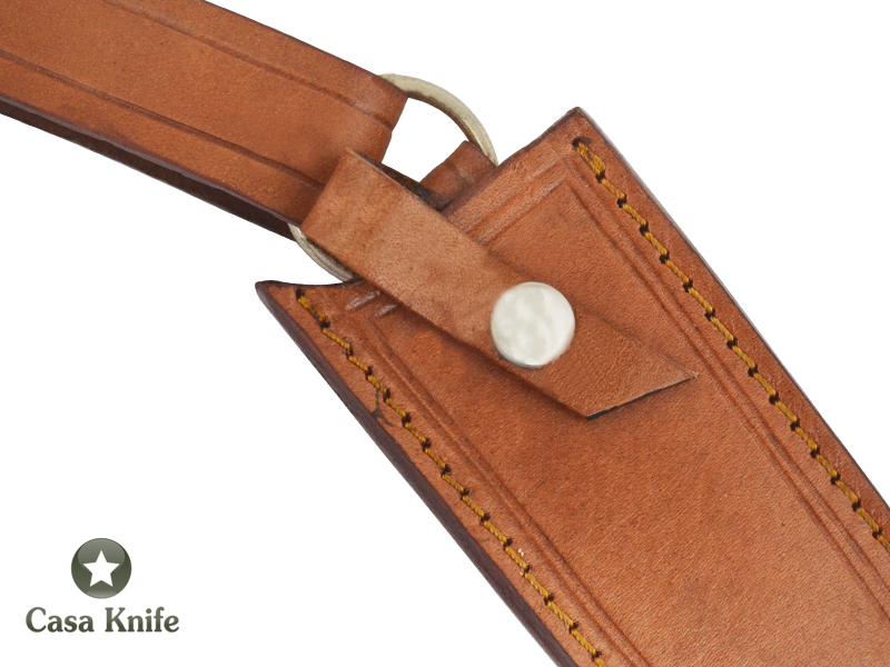 Faca Bowie para colecionador forjado em aço D2 / 60 HCR. Empunhadura em Osso de Boi e Resina. 28 cm