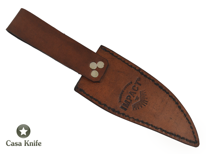 Faca Bowie para colecionador forjado em aço D2/ 60 HCR. Empunhadura em Osso de Boi e Radica Imbuia, 26 cm