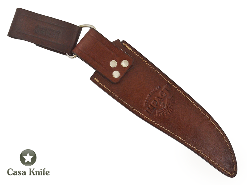 Faca Bowie para colecionador forjado em aço D2/ 60 HCR. Empunhadura em Radica de Imbuia e Chifre de Búfalo, 33 cm