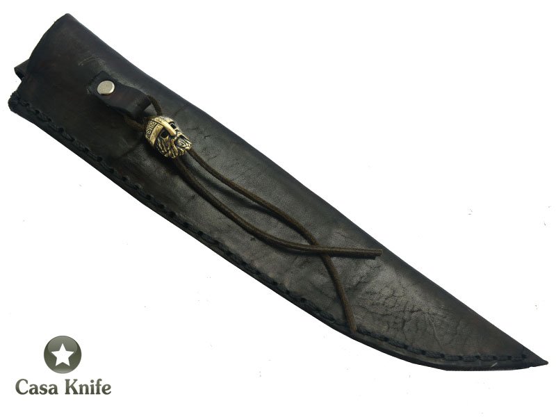 Faca Brüt Forge Monte Cristo para colecionador forjado em aço 5160. Empunhadura em Madeira Jacarandá, 36 cm
