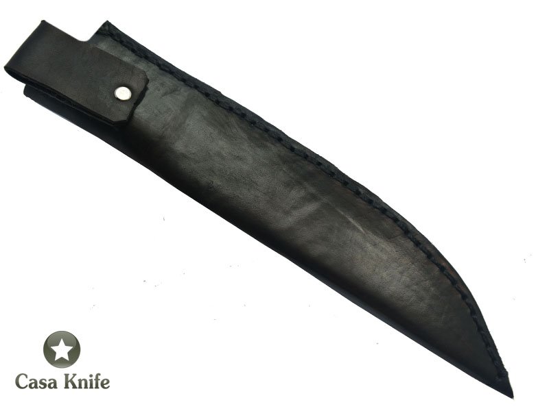 Faca Brüt Forge Monte Cristo para colecionador forjado em aço 5160. Empunhadura em Madeira Jacarandá, 36 cm