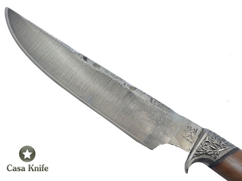 Faca Brüt Forge Monte Cristo para colecionador forjado em aço 5160. Empunhadura em Madeira Oiti, 34 cm