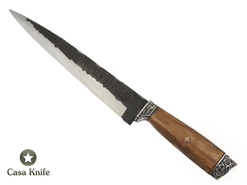 Faca Brüt Forge Monte Cristo Sangradeira, aço 1070. Empunhadura em Jabuticabeira, 39cm