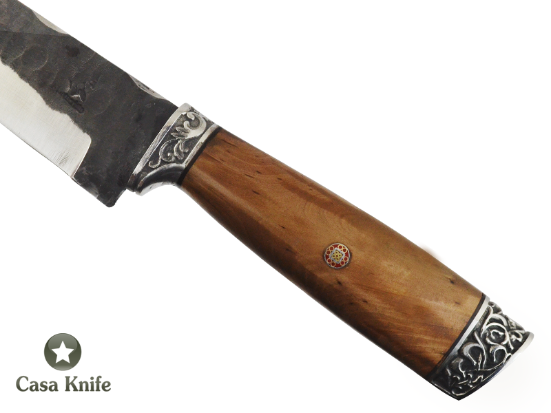Faca Brüt Forge Monte Cristo Sangradeira, aço 1070. Empunhadura em Jabuticabeira, 39cm