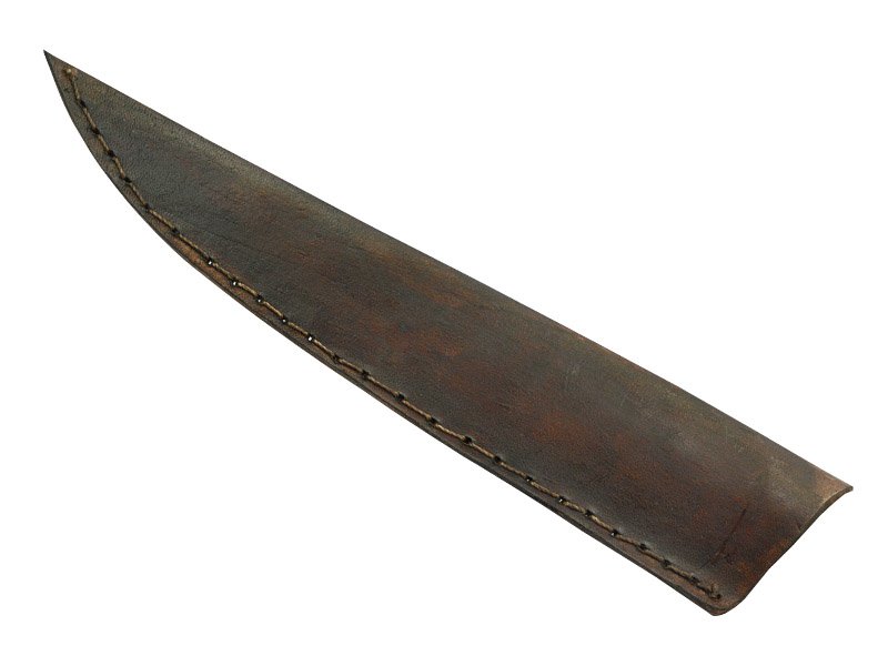 Faca brüt forge para colecionador, aço damasco. Empunhadura em Brauna, 34 cm