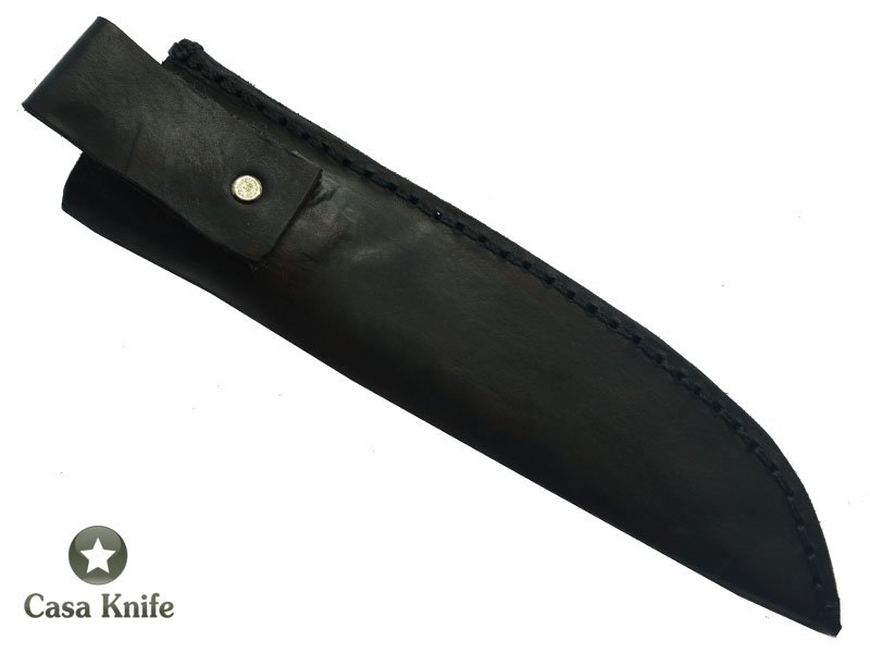Faca Brüt Forge Monte Cristo para colecionador forjado em aço 6160. Empunhadura em Madeira Canela Preta, 31 cm