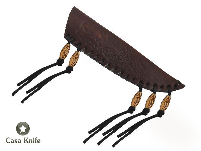 Faca cheff para colecionador em aço damasco. Empunhadura em chifre de cervo, 21 cm