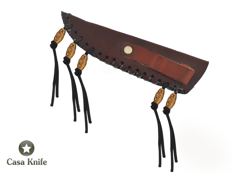 Faca cheff para colecionador em aço damasco. Empunhadura em chifre de cervo, 21 cm