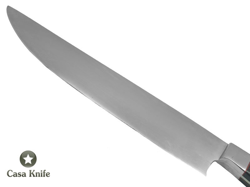 Faca Cheff para colecionador forjada em aço 5160. Empunhadura em Pau Ferro, 38 cm